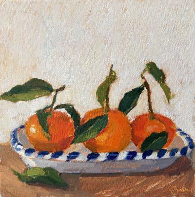 Day 10. Clementines in Blue & White Dish