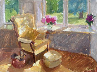 The Yellow Chair & Peonies