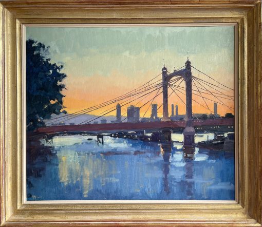 Framed dawn of Albert Bridge