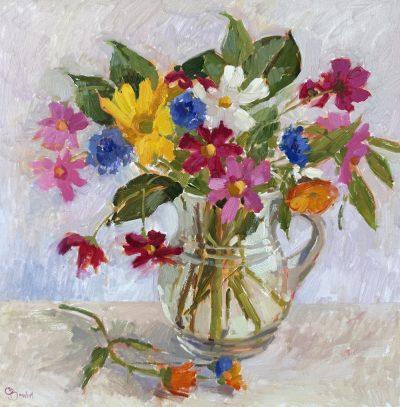 Mixed Cosmos in Glass Jug