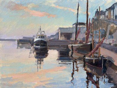 Boats at Sunrise, Newlyn