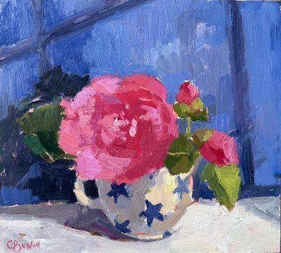 Camellias in Star Jug