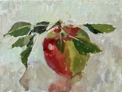 Apple with Leaves