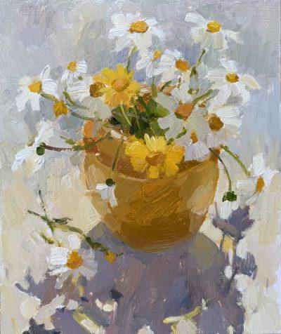 Daisies in Honey Pot