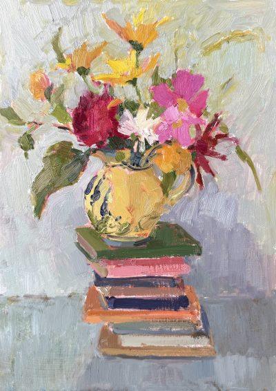 Books, Flowers & Farmhouse Jug